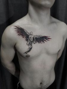 Explore 2024 S Angel Man Tattoo Trends For Fashion Forward Men   11 44 225x300 