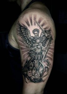 Explore 2024 S Angel Man Tattoo Trends For Fashion Forward Men   14 43 216x300 