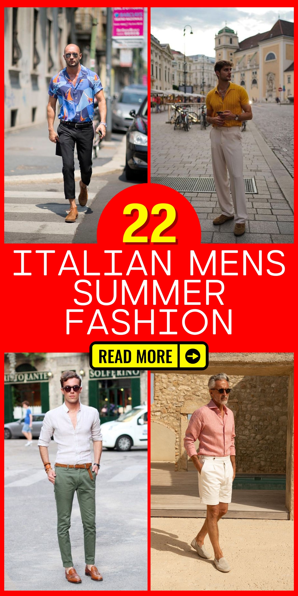 Summer Fashion for Men: Italian Style and Casual Chic Trends