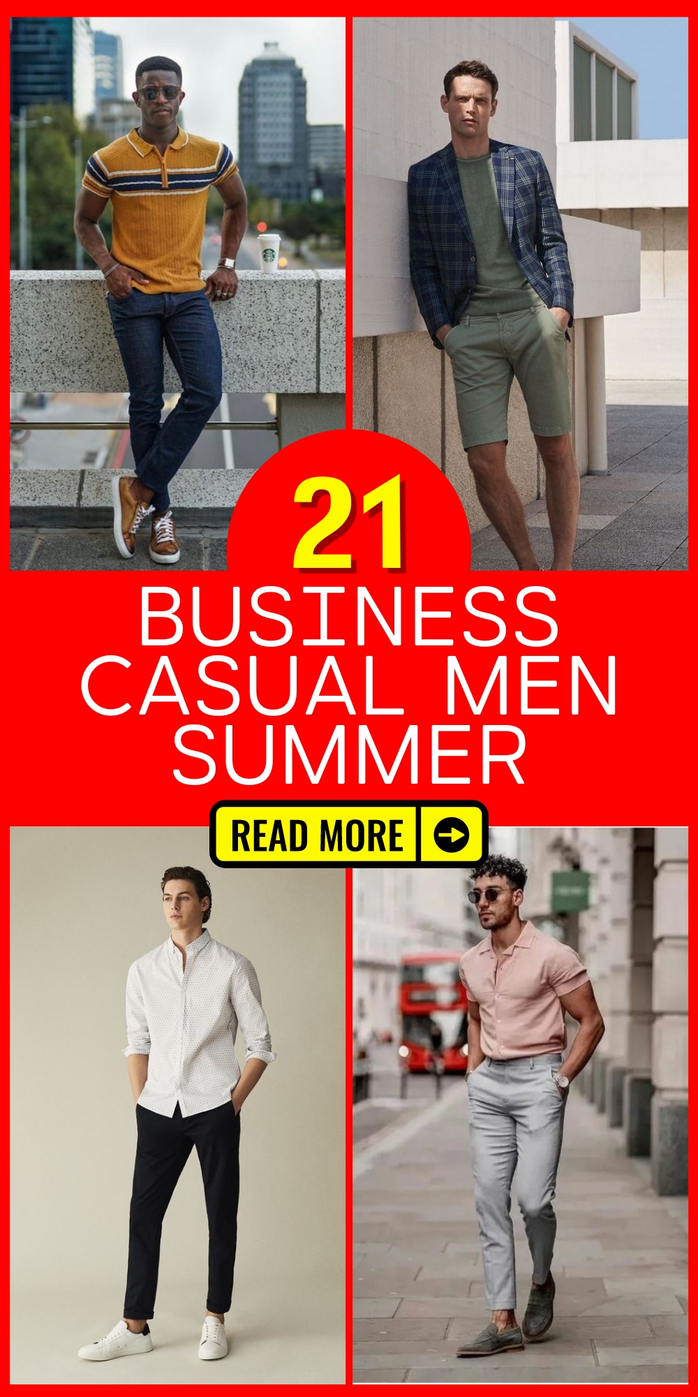 Men's Summer Business Casual Styles for Work and Street Elegance June — free download