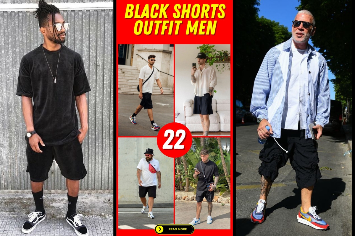 Summer Black Shorts Outfits: Streetwear to Casual Chic for Men - July ...